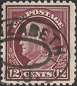 # 512 USED CLARET BROWN BEN FRANKLIN OFFSET ON REVERSE