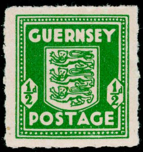 SG1a, ½d emerald-green, NH MINT. GUERNSEY