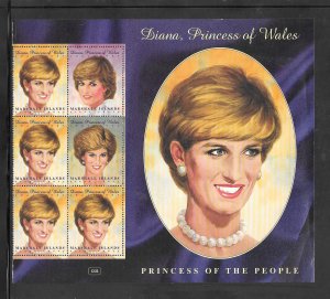 Marshall Islands #645 MNH Header Strip of 6 (13115) Princess Diana