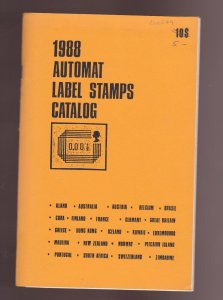 YVON LEGRIS stapled booklet 1988 Automat Label Stamps Catalog
