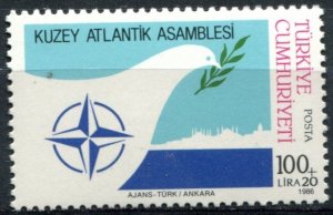 Turkey Sc#B217 MNH, 100L+20L multi, NATO Summit 1986 (1986)