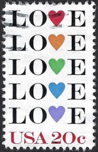 United States #2072 20¢ Love (1984). Used.