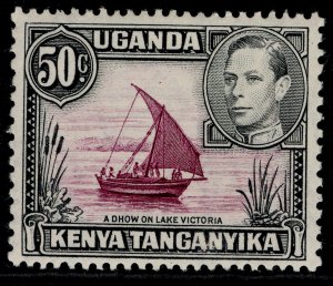 KENYA UGANDA TANGANYIKA GVI SG144, 50c purple & black, LH MINT. Cat £25.