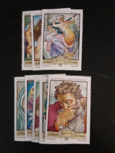 +Ajman Mi.#516-523             MNH