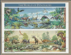 U S Full Sheet Of Mint Stamps Scott #3136 World Of Dinosaurs See Info