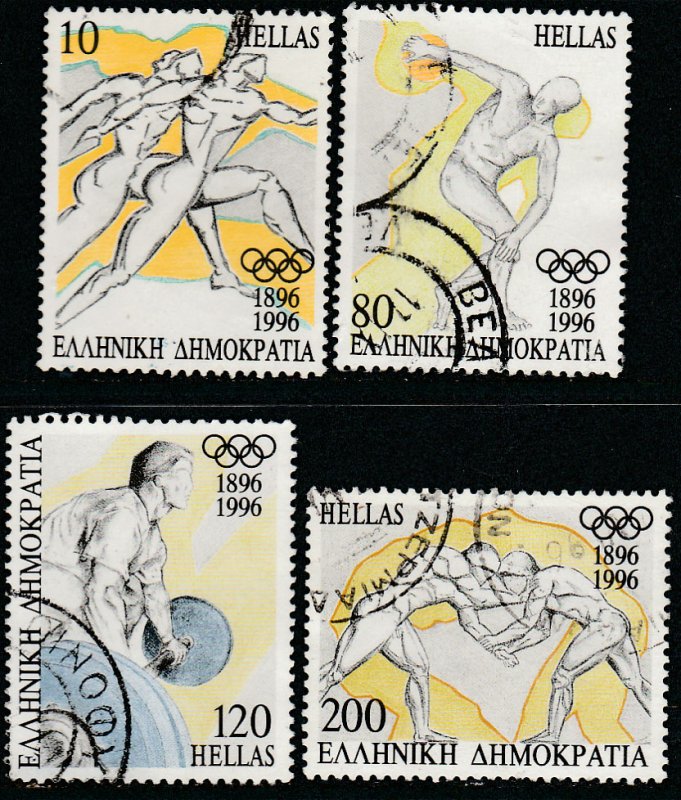 GREECE 1837-1840, CENTENARY OF MODERN OLYMPIC GAMES. USED. F-VF. (393)