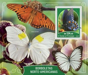 St Thomas - 2021 North American Butterflies - Stamp Souvenir Sheet - ST210527b