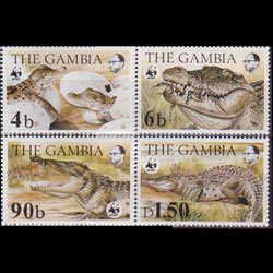 GAMBIA 1984 - Scott# 515-8 WWF-Crocodiles Set of 4 NH