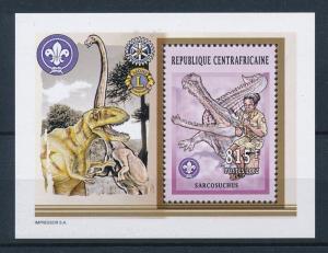 [26828] Central African Republic 2002 Pre Historic Animals Dinosaurs MNH  Sheet