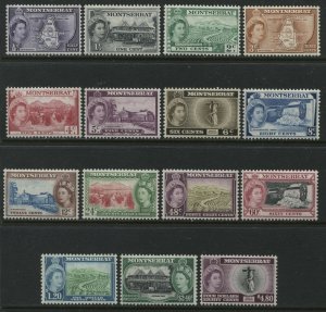 Montserrat QEII 1953-57 complete set mint o.g. hinged