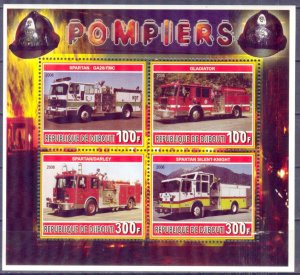 Djibouti 2006 Fire Trucks ( III ) Sheet MNH