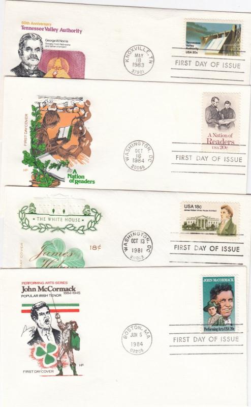 60+ First Day Covers 1970s & 1980s House of Farnam Cachets