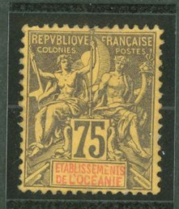 French Polynesia #19 Unused Single