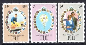 Fiji 442-444 Royal Wedding MNH VF