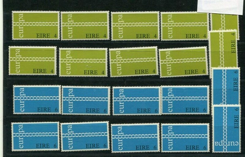 D093726 Europa CEPT 1971 Chain of O's Wholesale 10 Series MNH Ireland