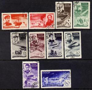 Russia 1935 Rescue of Chelyuskin Expedition set of 10 fin...