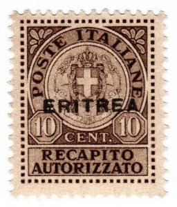 (I.B) Italy (Eritrea) Postal : Recapito Autorizzato 10c