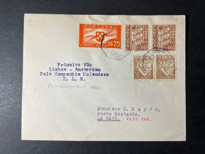 1940 Portugal Airmail FAM 18 FFC First Fligh Cover Lisbon to La Haye via KLM