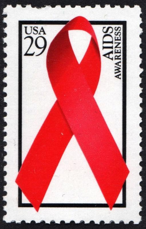 SC#2806 29¢ Aids Awareness Single (1993) MNH