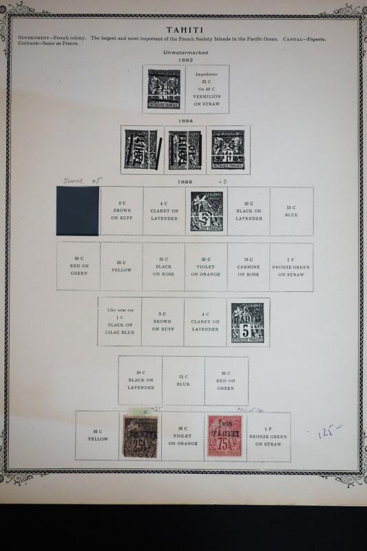 Tahiti 1800's Stamp Lot