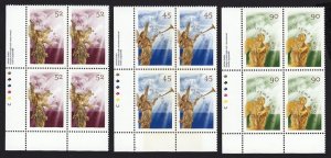 Christmas Angels ** Canada 1998 #1764-1766 MNH LL Blocks of 4 CV$20