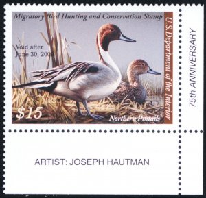 RW75, Mint NH Superb $15 Duck Stamp - PSE Graded 98 * Stuart Katz