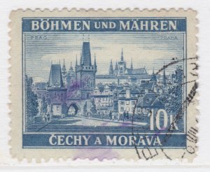 Czechoslovakia Ger. 1939 BOHEMIA AND MORAVIA 10k Used A25P42F19284 Protectorate-