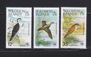 Solomon Islands 535-537 MNH Birds