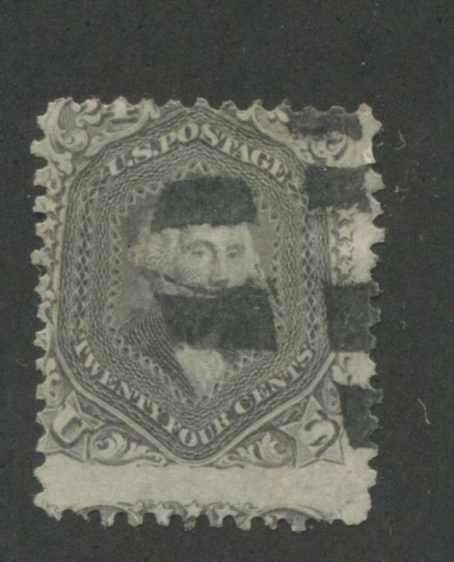 1862 US Stamp #78b 24c Used Canceled Average Catalogue Value $425