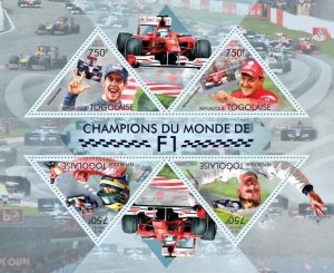 2013 TOGO MNH. FORMULA 1  |  Michel Code: 5106-5109