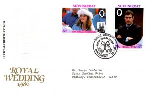 Montserrat, Worldwide First Day Cover, Royalty