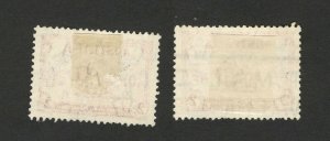 AUSTRALIA TWO USED PREDECIMAL STAMPS-FAUNA SHEEP - 1934.