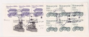 Used on Piece 1c Omnibus 1 US #1897, 5c Motorcycle1,2 US #1899 Cancel 1984