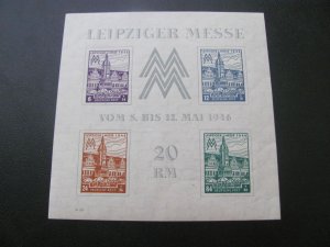 GERMANY MNH 1946 SBZ SIGNED JASCH  BLOCK 5 Xa XF (138)