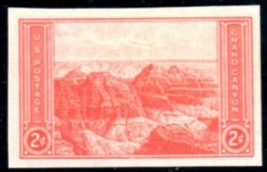 US Stamp #757 MNGAI - Grand Canyon National Park, AZ Imperf Single