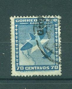 Chile sc# C37 used cat value $.25