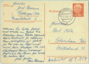 89323 - GERMANY  SAAR  - Postal History - Postal Stationery Card 1958