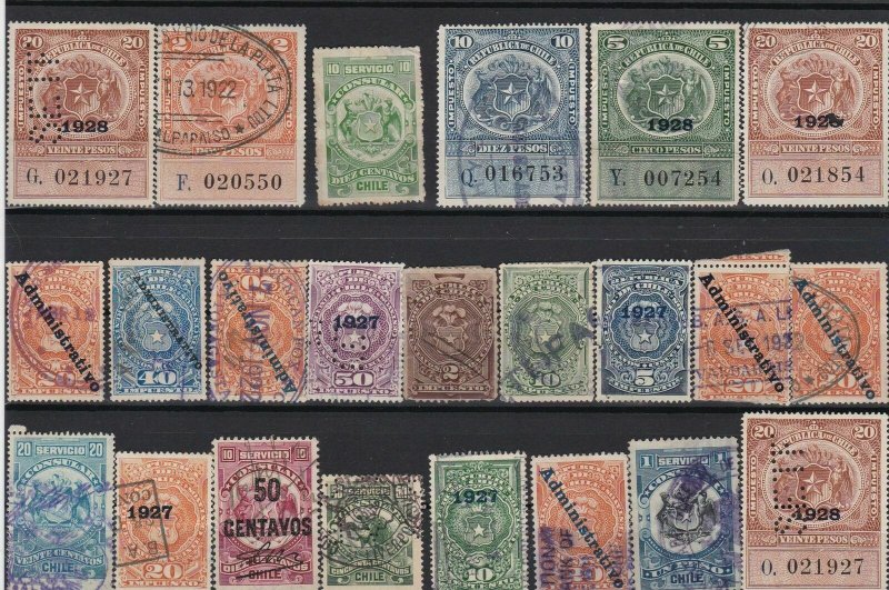 chile revenue stamps ref r11700