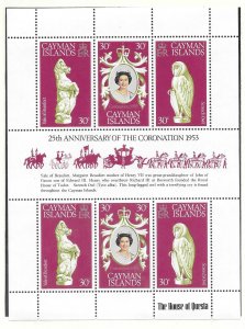CAYMAN ISLANDS Scott #404 Mint NH S/S Elizabeth II Cornation 2018 CV $2.00