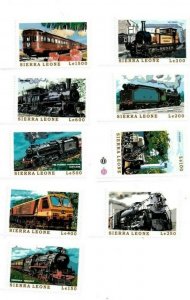 Sierra Leone MNH Set Of 9 Trains