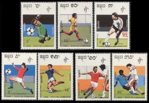 1990 Cambodia 1089-1095 1990 World championship on football of Italien 7,50 €