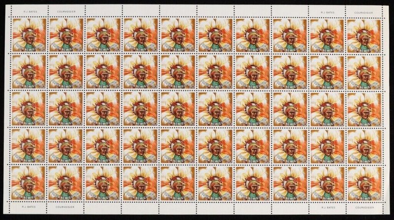 PAPUA NEW GUINEA 1977 Headdresses set full sheets. MNH **. SG 318-29 cat £150+.