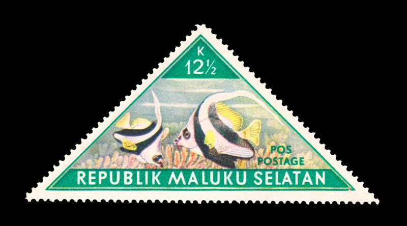 REPUBLIC OF SOUTH MALUKU STAMP. TOPIC: FISH. UNUSED. ITEM 12.5K