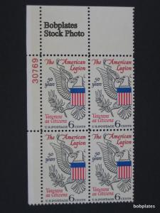 BOBPLATES #1369 American Legion Lower Left Plate Block 30759 F-VF NH SCV=$1