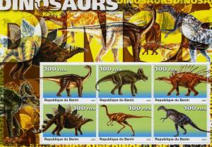 Benin 2003 DINOSAURS Sheet (6) Perforated Mint (NH)