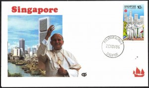 Singapore 1986 Visit of Pope Jon Paul II Special Cancel