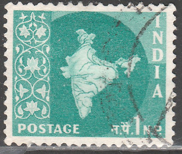 INDIA 275, MAP OF INDIA, USED, VF. (414)