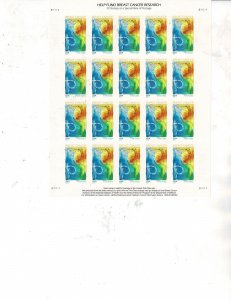 Breast Cancer Reasearch US Semi Postal Postage Sheet #B5 dated 2014 VF MNH