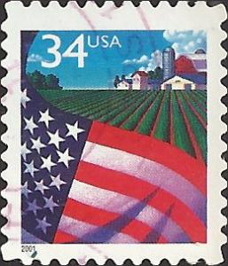 # 3449 USED FLAG OVER FARM