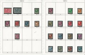 Norway Stamp Collection on 26 Pages, Neatly Identified, JFZ